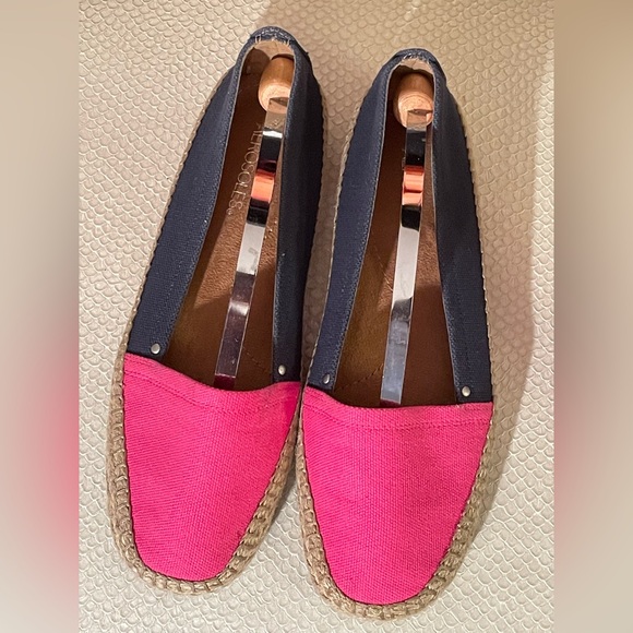 Aerosoles women’s pink/blue fabric, espadrille flat slip on Size 10.5 M-US. - Picture 2 of 10